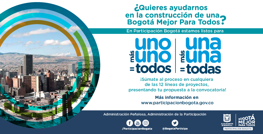 Postula tu iniciativa en el modelo de participación 'un@ más un@=tod@s 2017'