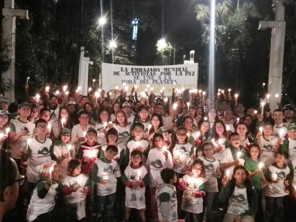 Biciusuarios unidos por La Hora del Planeta 