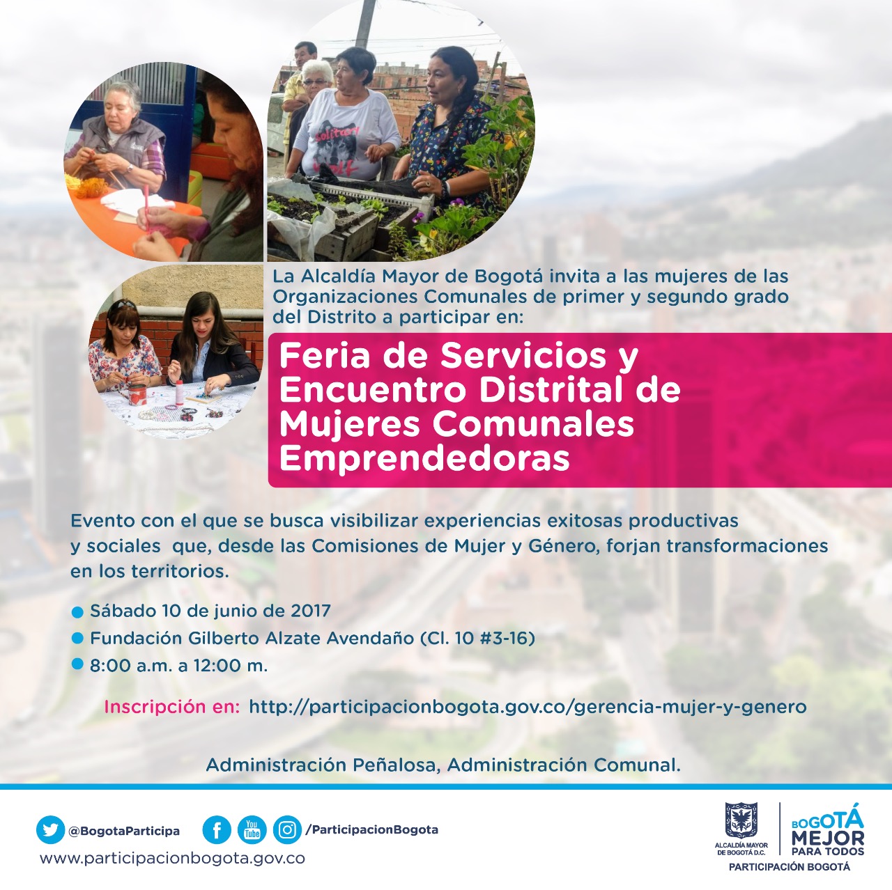 Feria de Servicios y Encuentro Distrital de Mujeres Comunales Emprendedoras