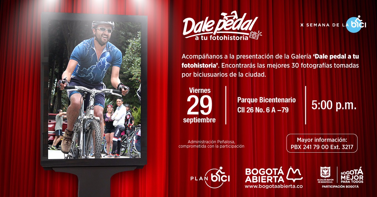 Relatos de andar en bici en Bogotá, en la galería ‘Dale Pedal a tu Fotohistoria’