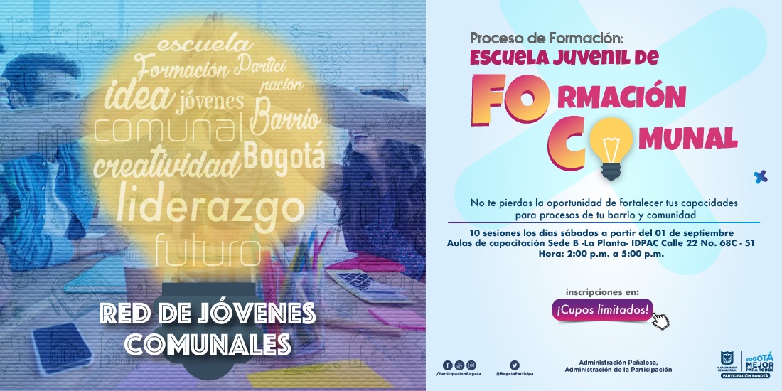 Inscríbase a la ‘Escuela Juvenil de Formación Comunal’