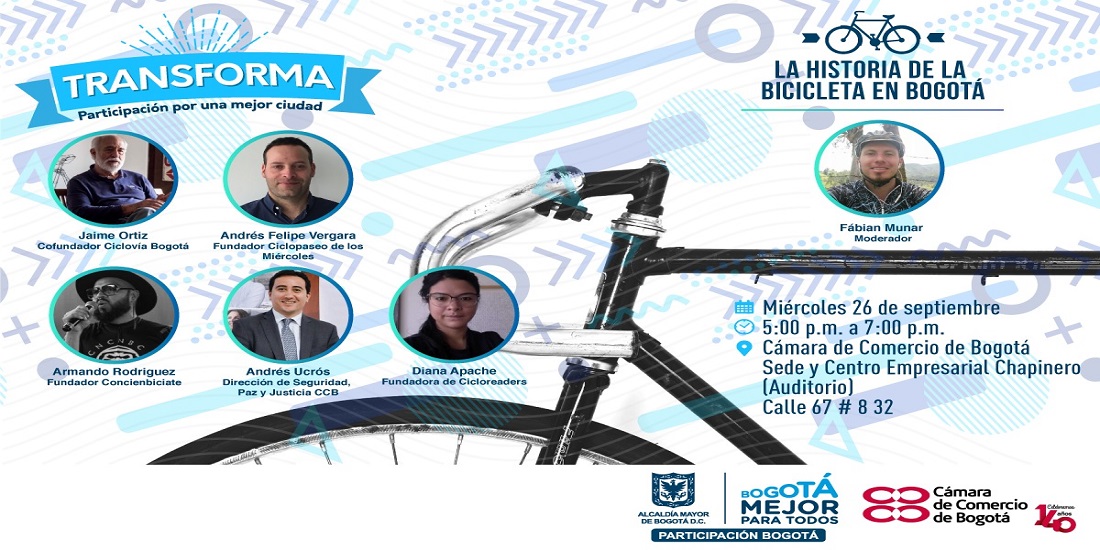 Asista al foro Transforma ‘La Historia de la Bicicleta en Bogotá’