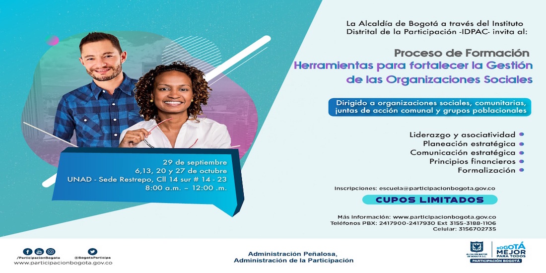 Quedan pocas horas para inscribirse al Curso de Fortalecimiento a las Organizaciones Sociales