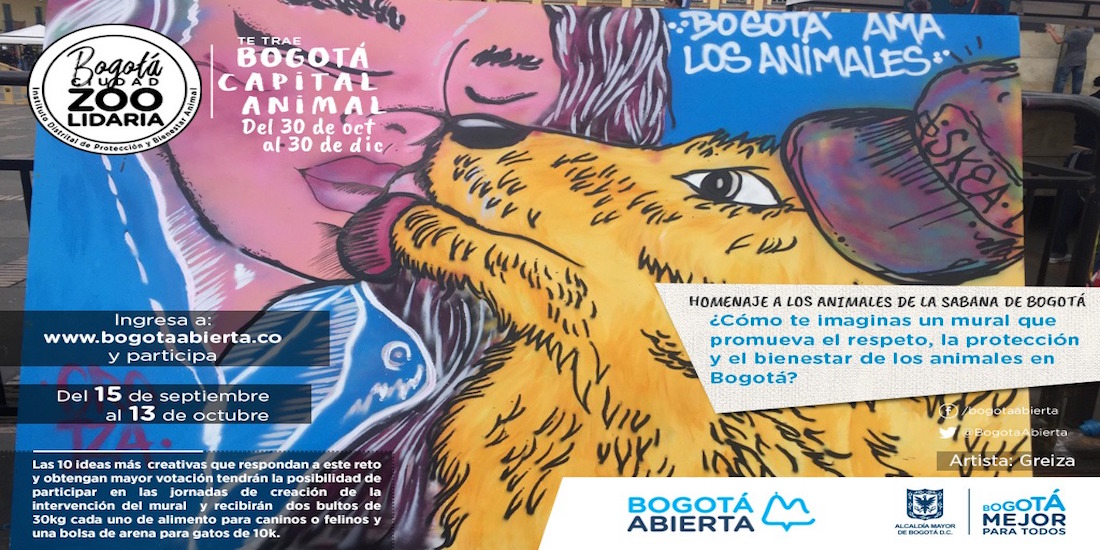 Pintemos un mural que promueva el respeto, protección y bienestar de los animales de Bogotá 