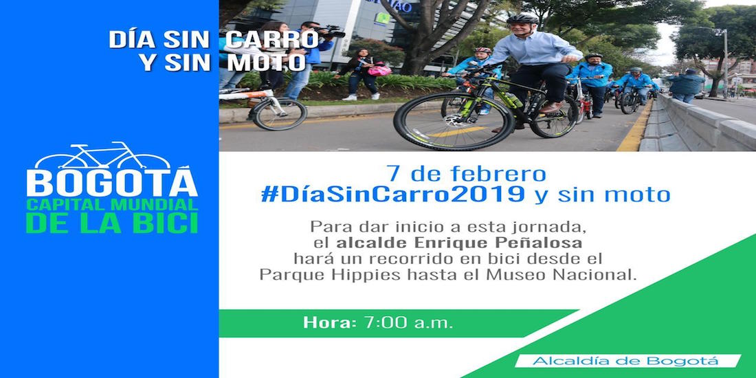 Ciclista serán los protagonistas de nueva jornada de Día sin Carro y sin Moto este jueves 7 de Febrero