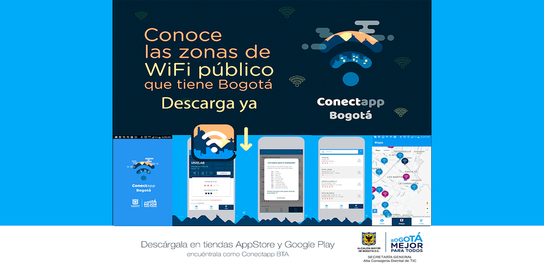 Use menos datos y más wifi gratuito en Bogotá ¡descargue ya Conectapp!