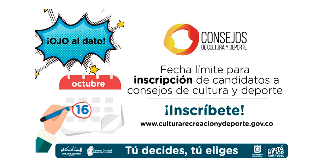 Hasta el 16 de octubre se pueden inscribir candidatos a las elecciones de los Consejos de Cultura y Deporte