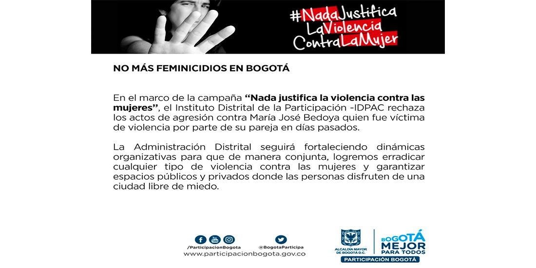 No Más Feminicidios en Bogotá