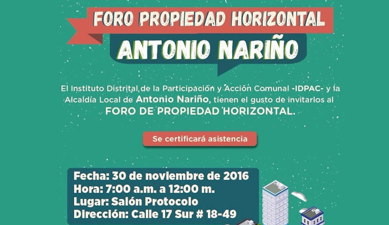 Con Antonio Nariño, IDPAC sumó nueve foros de propiedad horizontal en el distrito