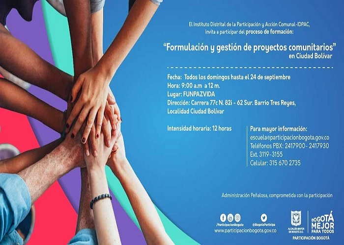 participa del curso 'Formulación y gestión de proyectos comunitarios'  en Ciudad Bolivar