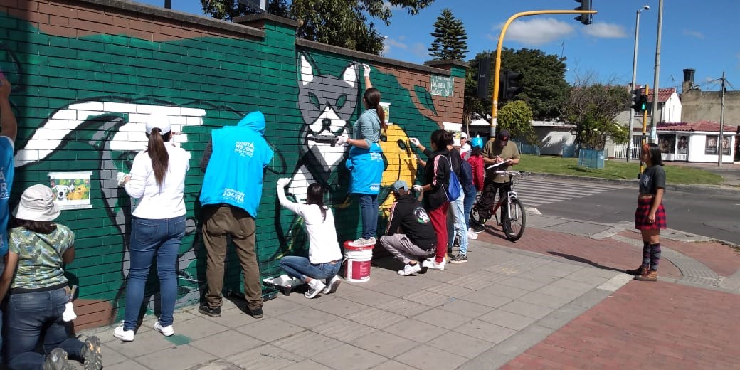 Con murales la ciudadanía plasma la filosofía de Bogotá Capital Animal en sus barrios