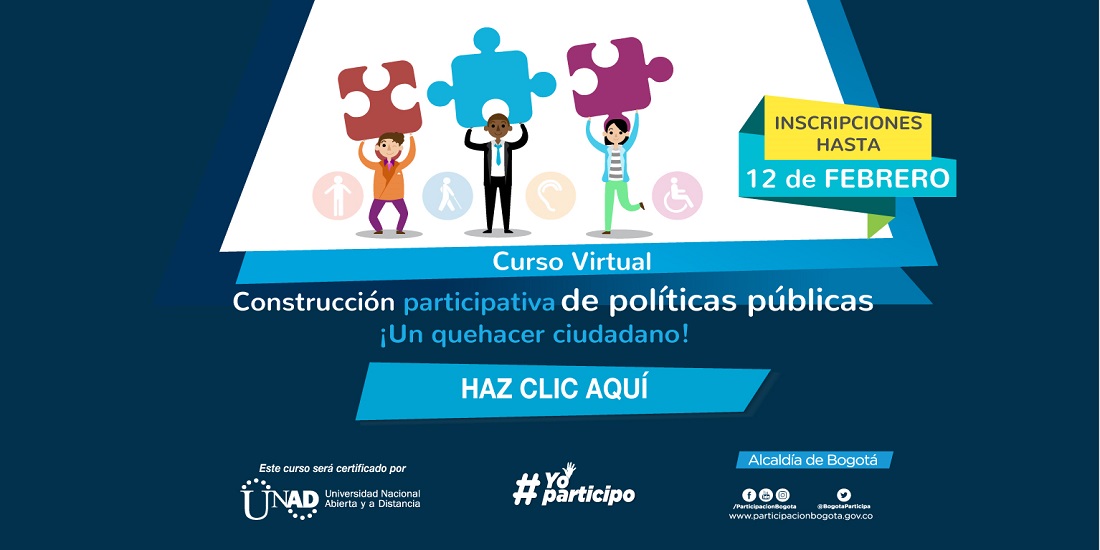 Inscríbase al Curso ‘Construcción Participativa de Políticas Públicas’ 