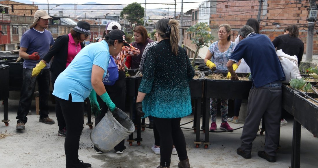 Jóvenes de Bogotá Líder nos enseñan agricultura urbana