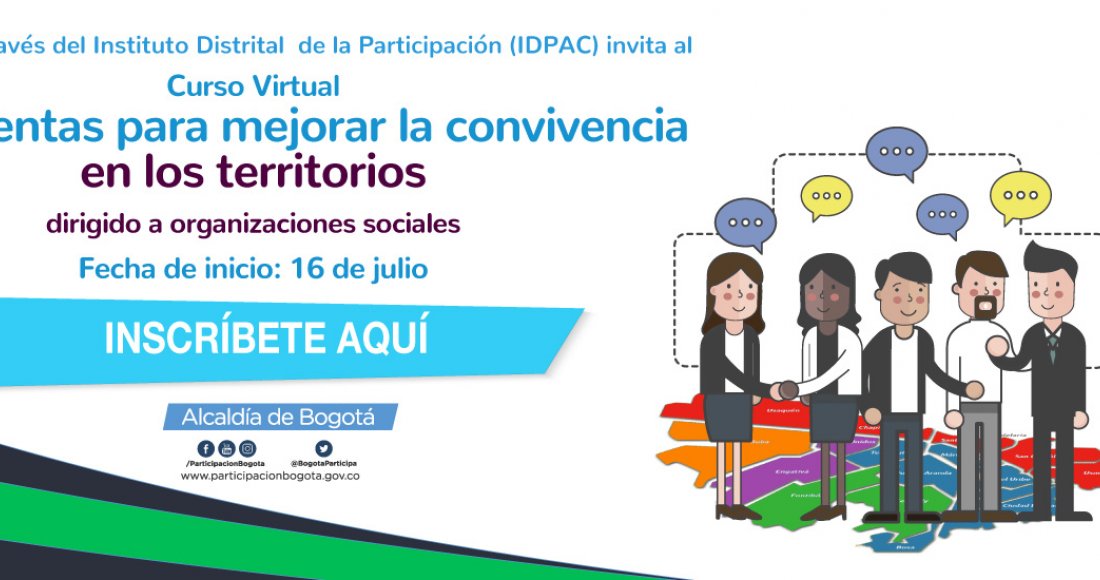 Abiertas inscripciones para curso virtual Herramientas para mejorar la convivencia en los territorios