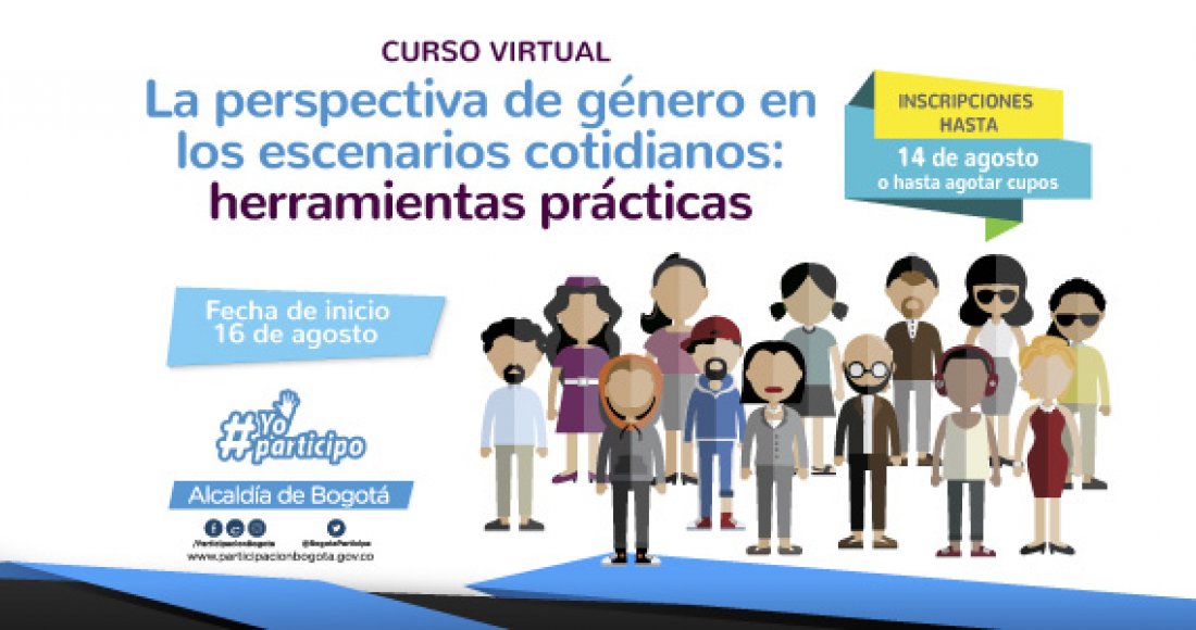 Abiertas inscripciones para curso virtual ‘La Perspectiva de Género en los Escenarios Cotidianos’