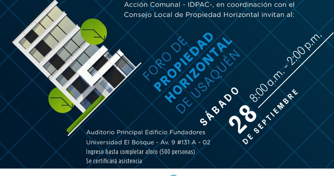 Usaquén será sede del foro de actualización en normatividad de Propiedad Horizontal