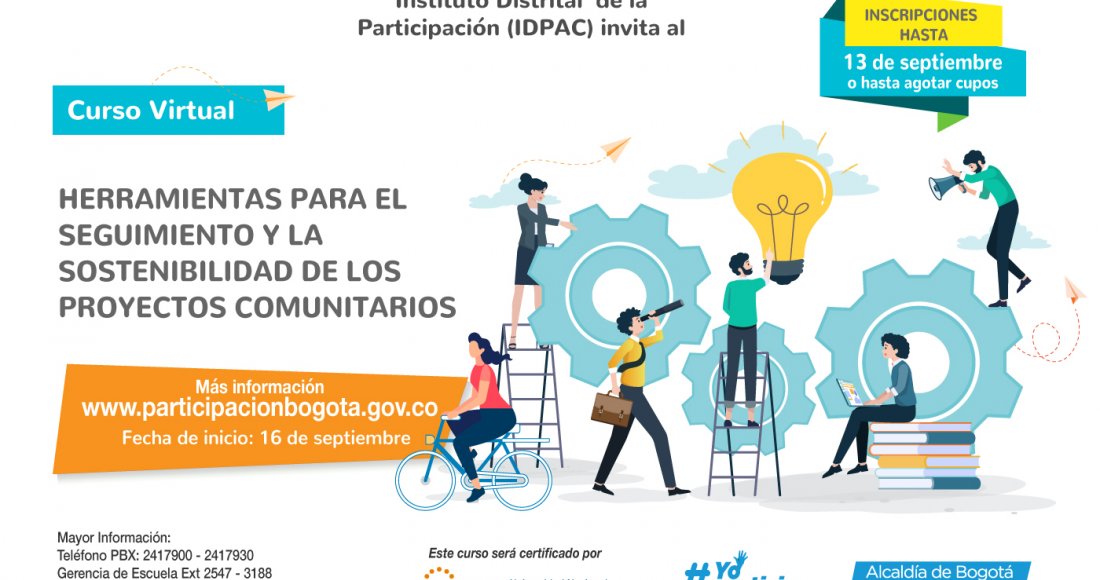 Abiertas inscripciones para curso virtual ‘Seguimiento y Sostenibilidad de Proyectos Comunitarios’