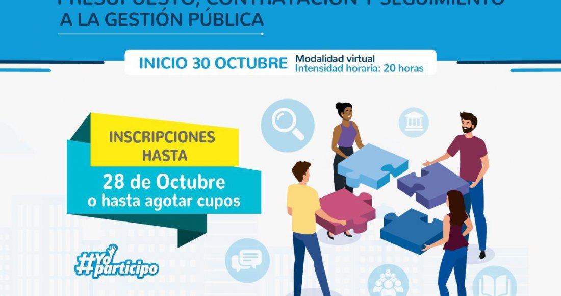 1.000 personas inscritas en el curso virtual sobre ‘Presupuesto, Contratación y Seguimiento a la Gestión Pública’