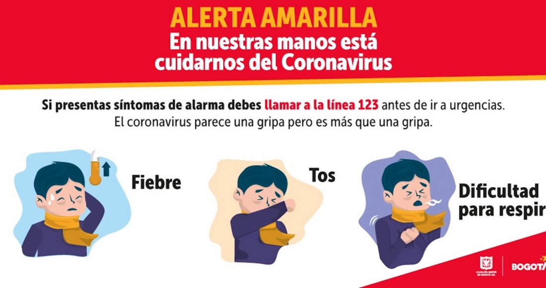 Alerta Amarilla en Bogotá por coronavirus COVID-19