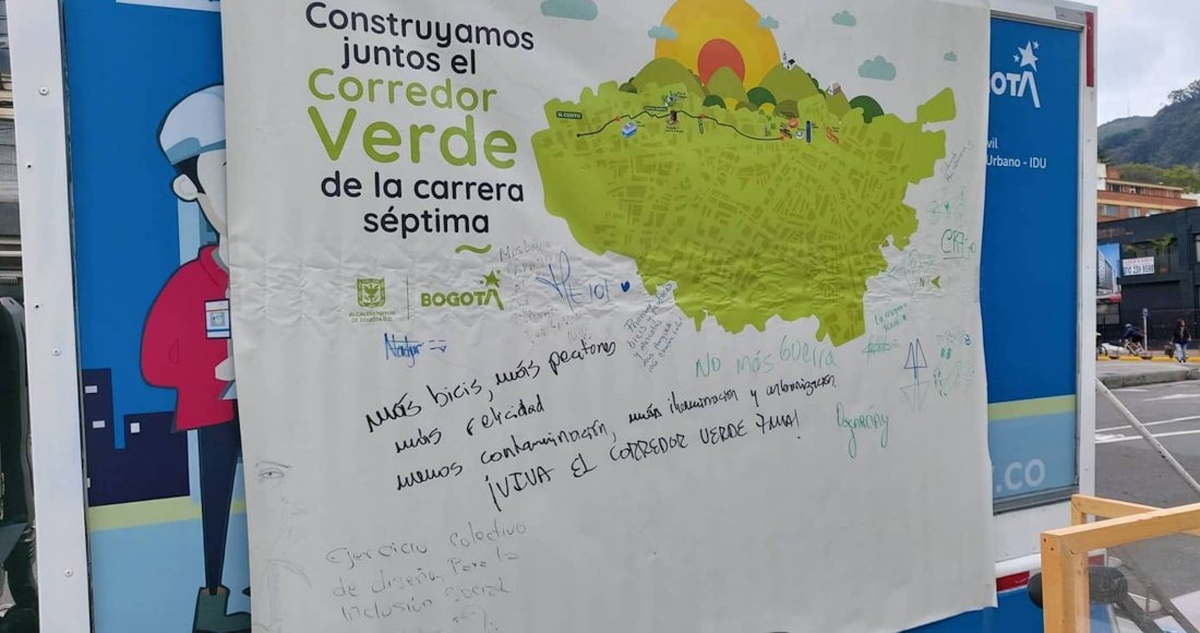 El IDPAC y el IDU activan punto para la participación Corredor Verde Carrera Séptima