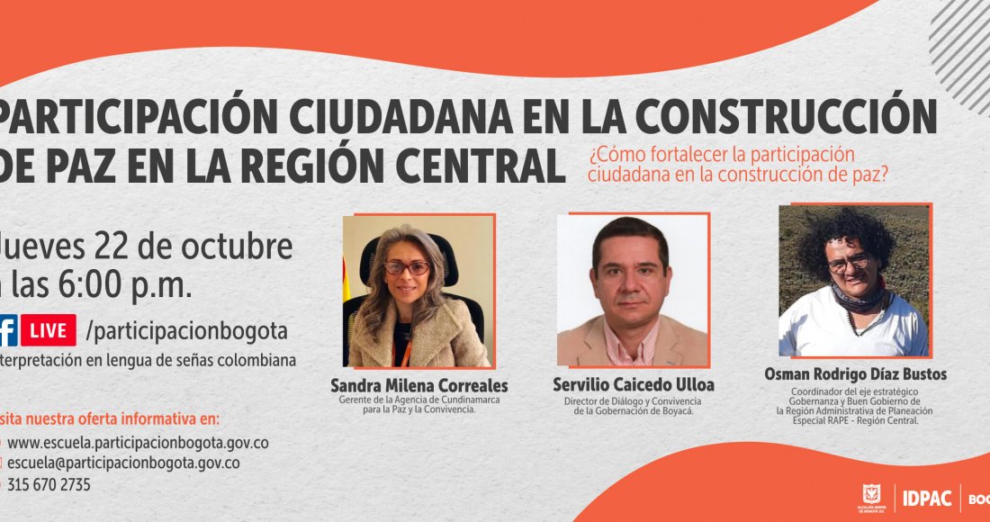 Participación Ciudadana en la Construcción de Paz en la Región Central