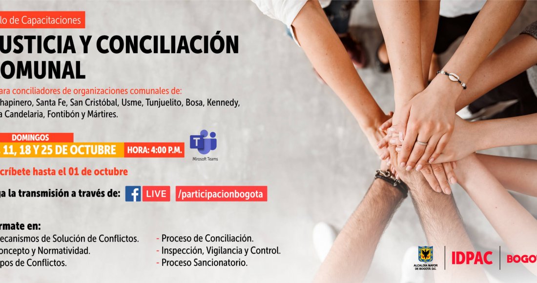 Participa en el ciclo de capacitaciones en Justicia y Conciliación Comunal 