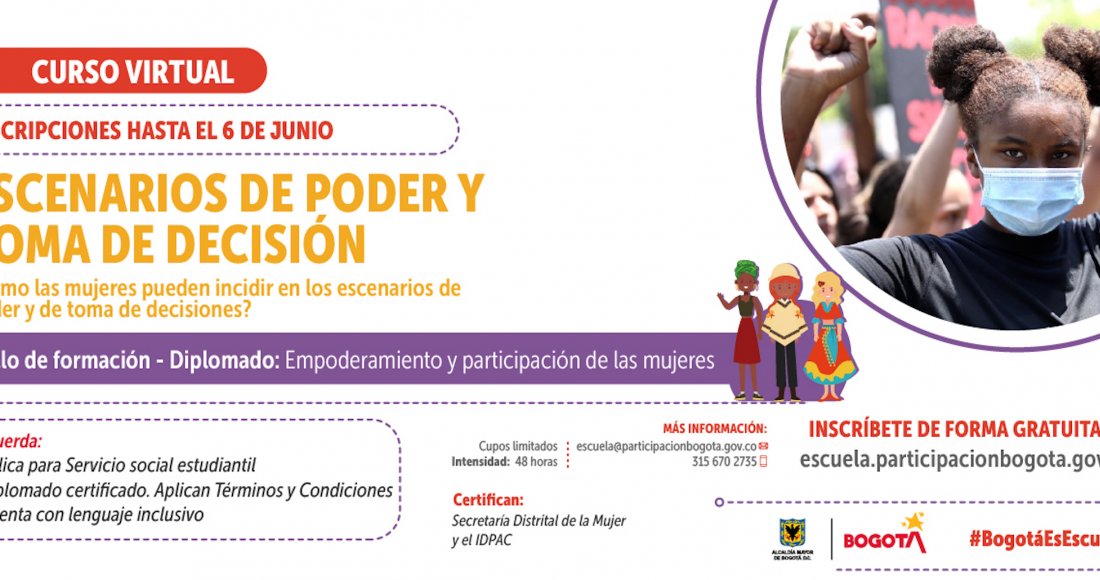 ‘Escenarios de poder y toma de decisión’, el curso para fortalecer y empoderar a las mujeres