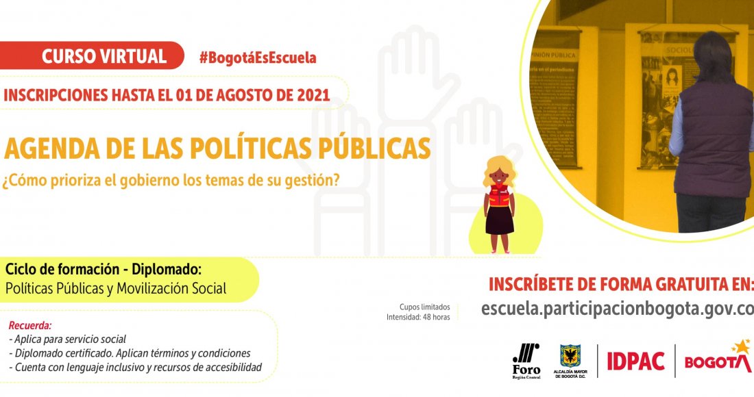 Con el curso: Agenda de las políticas públicas, adquiera mecanismos para trasladar los intereses de su comunidad a la gestión del gobierno