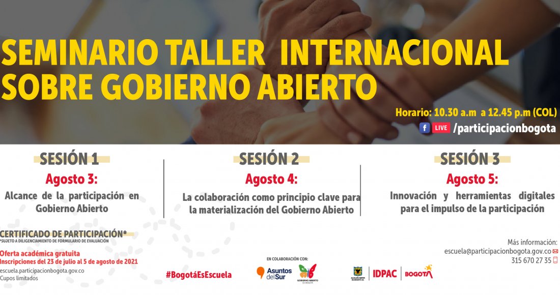  Participa en el Seminario Taller Internacional – Gobierno Abierto