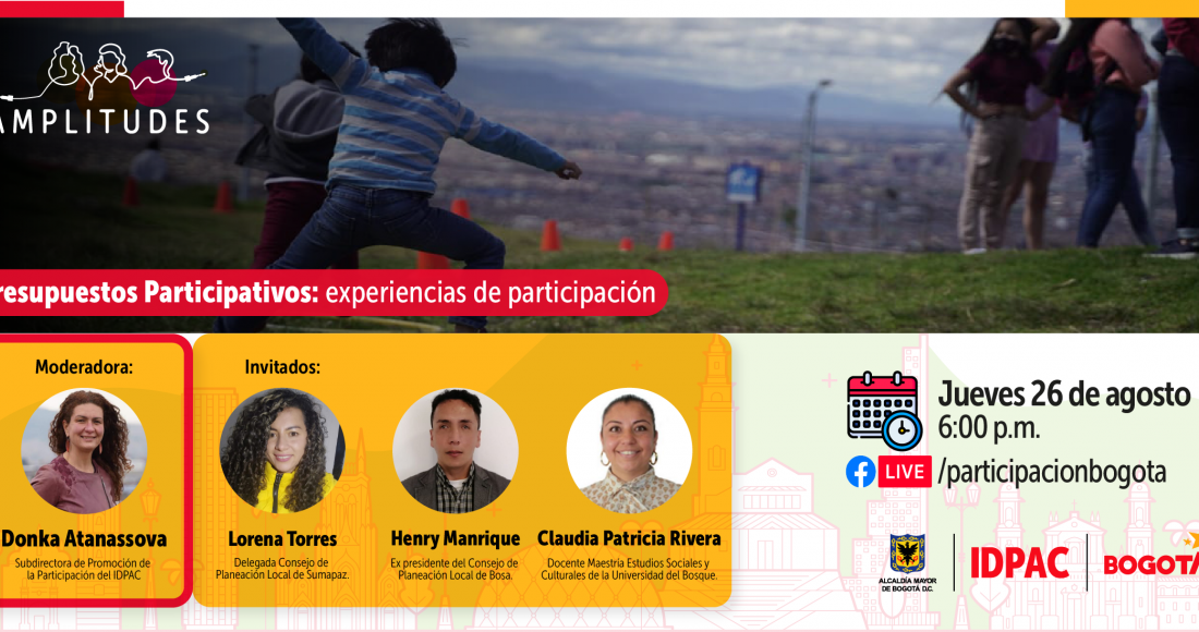 Nuevo Facebook Live de ‘Amplitudes’ sobre Presupuestos Participativos