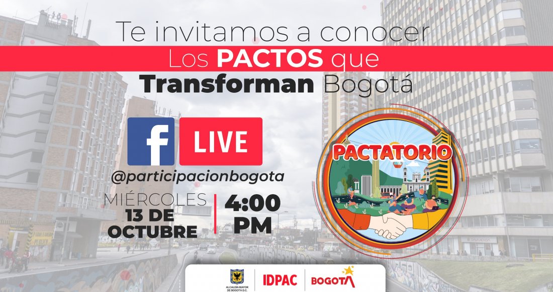 Pactos ciudadanos que transforman a Bogotá