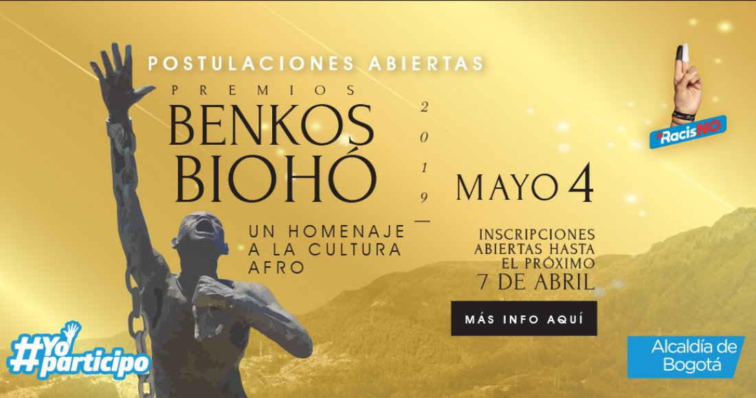 Abierta Convocatoria Premios Benkos Biohó 2019