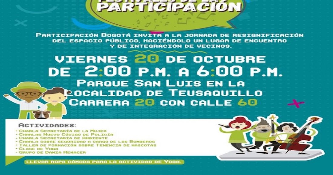 El ‘Festival de la Participación’ llega a Teusaquillo