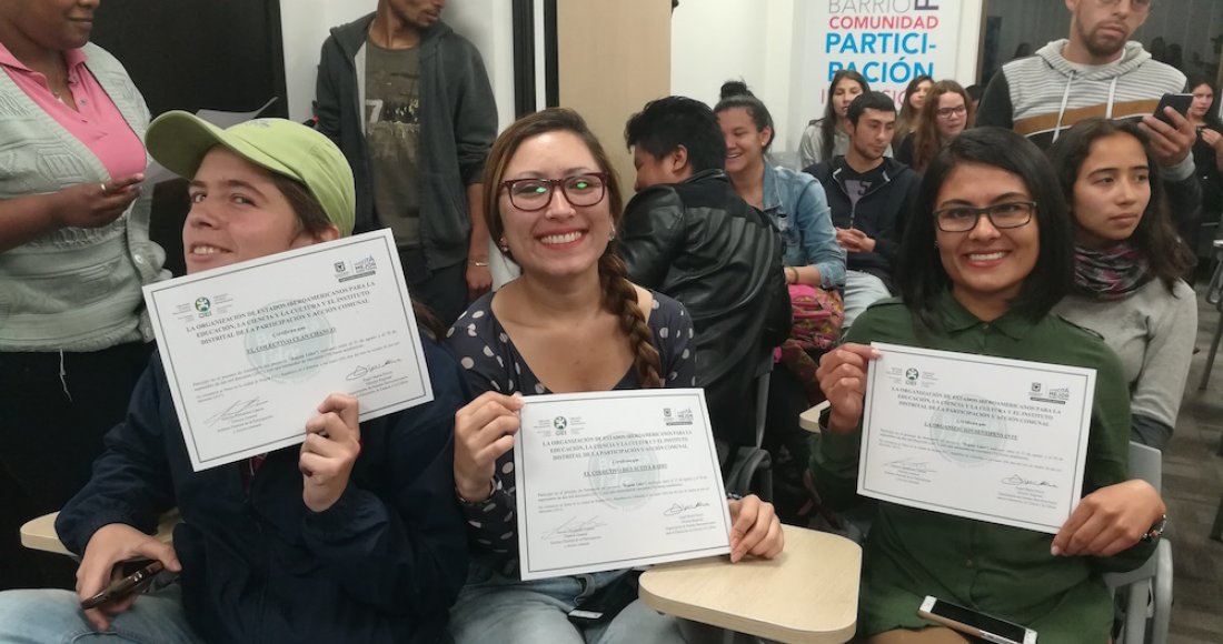 ¡Felicitaciones a nuestros jóvenes líderes! avanzamos en el fortalecimiento de organizaciones juveniles