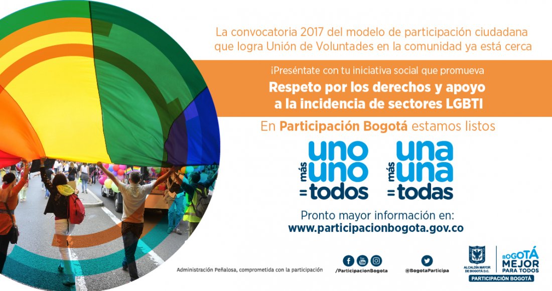 Postula tu iniciativa en el modelo de participación 'un@ más un@=tod@s 2017'