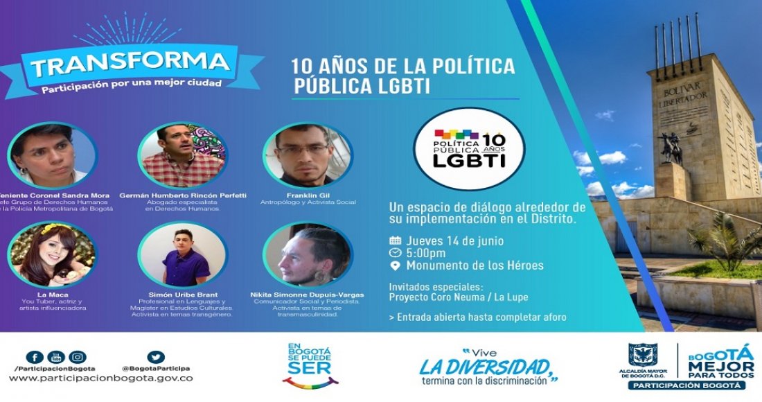  ‘10 años de la Política Pública LGBT’: un foro para reflexionar en torno a los avances de la garantía de derechos en una Bogotá diversa