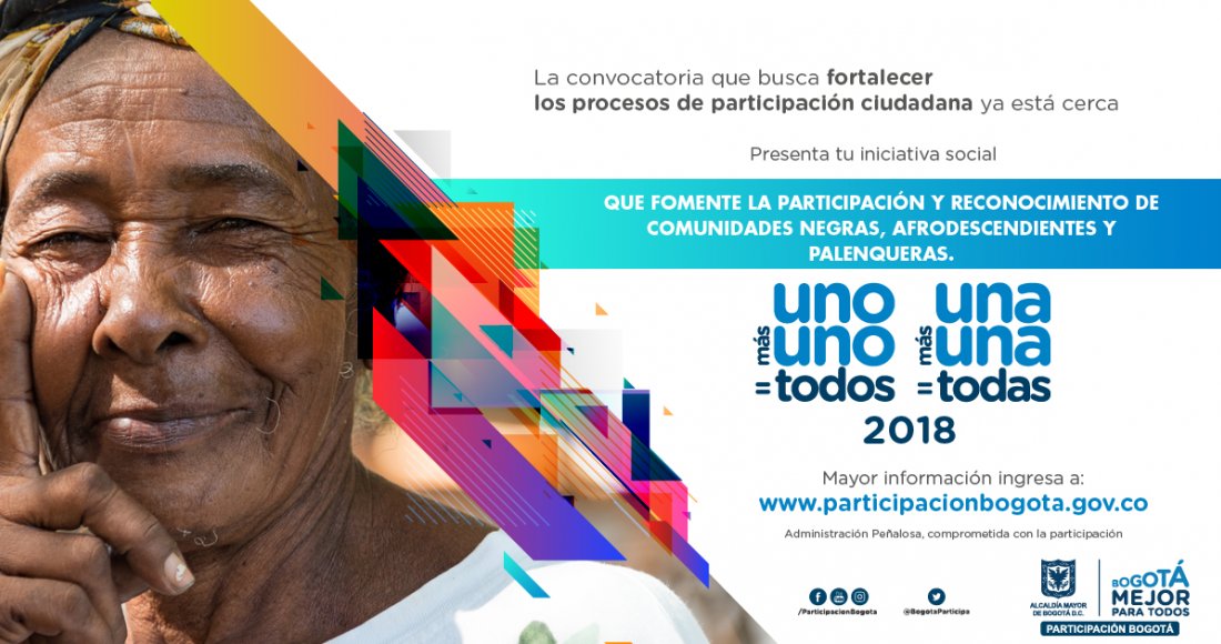 Convocatoria Uno Más Uno=Todos, Una Más Una=Todas Proyectos e Iniciativas de Carácter Social 2018