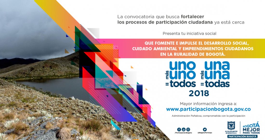 Convocatoria Uno Más Uno=Todos, Una Más Una=Todas Proyectos e Iniciativas de Carácter Social 2018