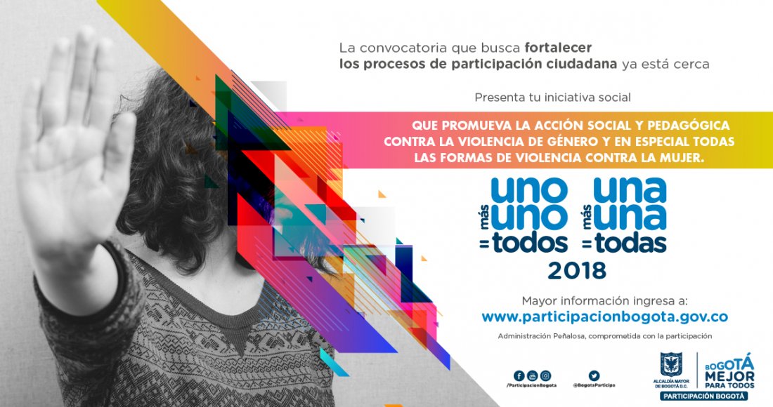 Convocatoria Uno Más Uno=Todos, Una Más Una=Todas Proyectos e Iniciativas de Carácter Social 2018