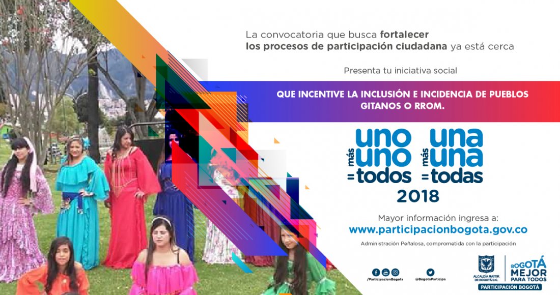 Convocatoria Uno Más Uno=Todos, Una Más Una=Todas Proyectos e Iniciativas de Carácter Social 2018