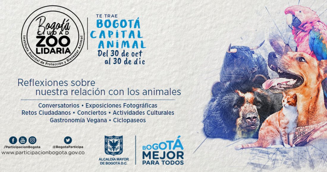 Bogotá escenario de la plataforma ‘Capital Animal’