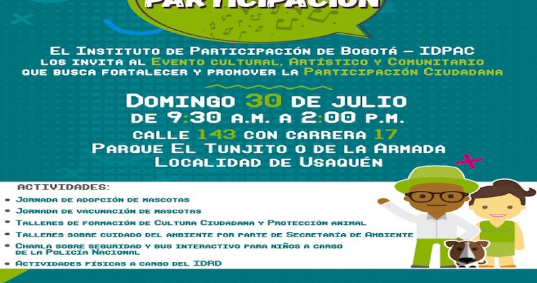 EL ‘FESTIVAL DE LA PARTICIPACIÓN’ LLEGA AL PARQUE DE LA ARMADA DE USAQUÉN 