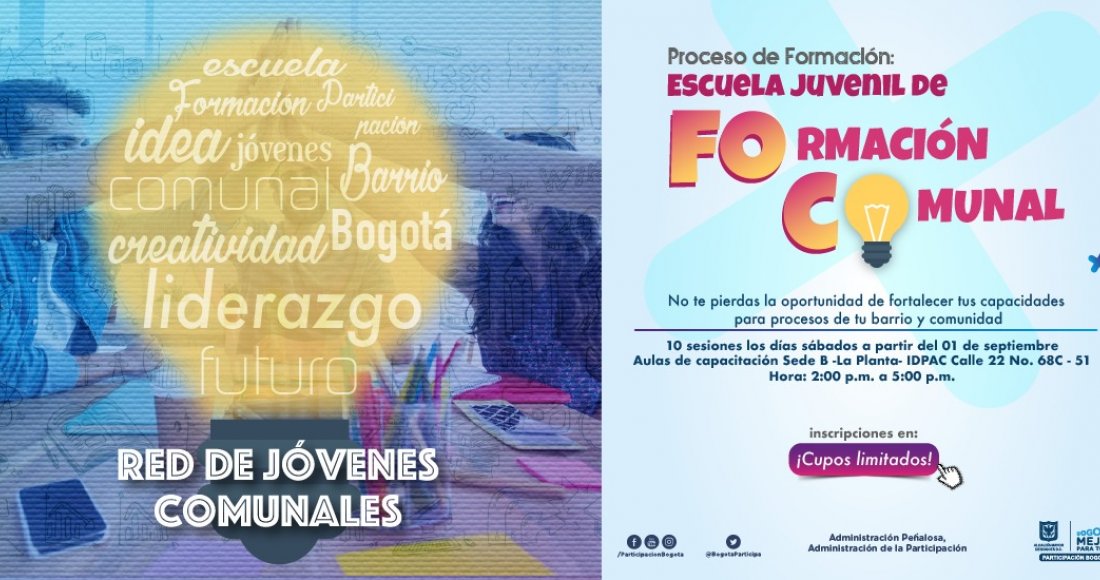 Inscríbase a la ‘Escuela Juvenil de Formación Comunal’