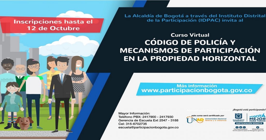 Inscríbase al curso virtual 'Código de Policía y Mecanismos de Participación en la Propiedad Horizontal'