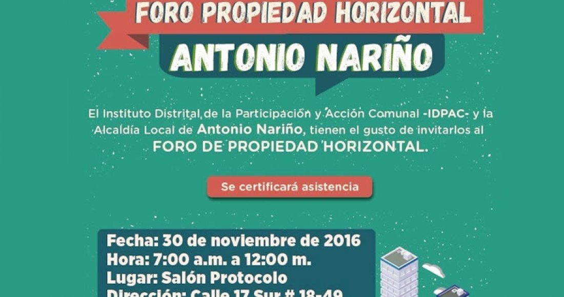 Con Antonio Nariño, IDPAC sumó nueve foros de propiedad horizontal en el distrito