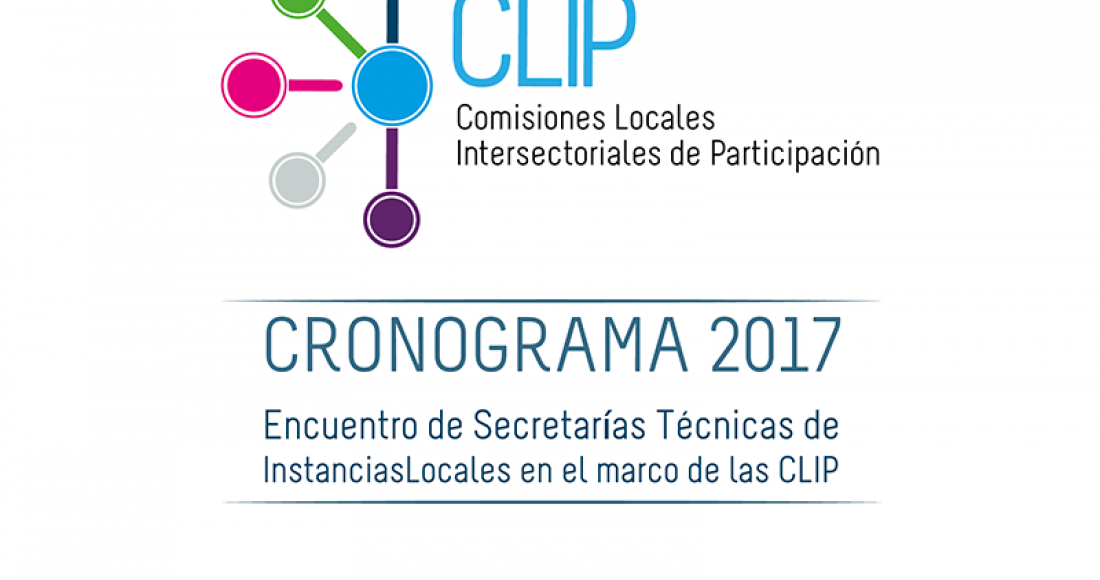 Cronograma 2017 - Comisiones Locales Intersectoriales de Participación (CLIP)