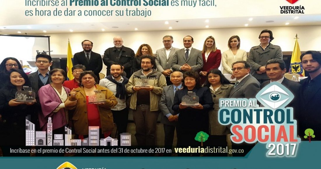 Premio para las mejores experiencias de control social en Bogotá 