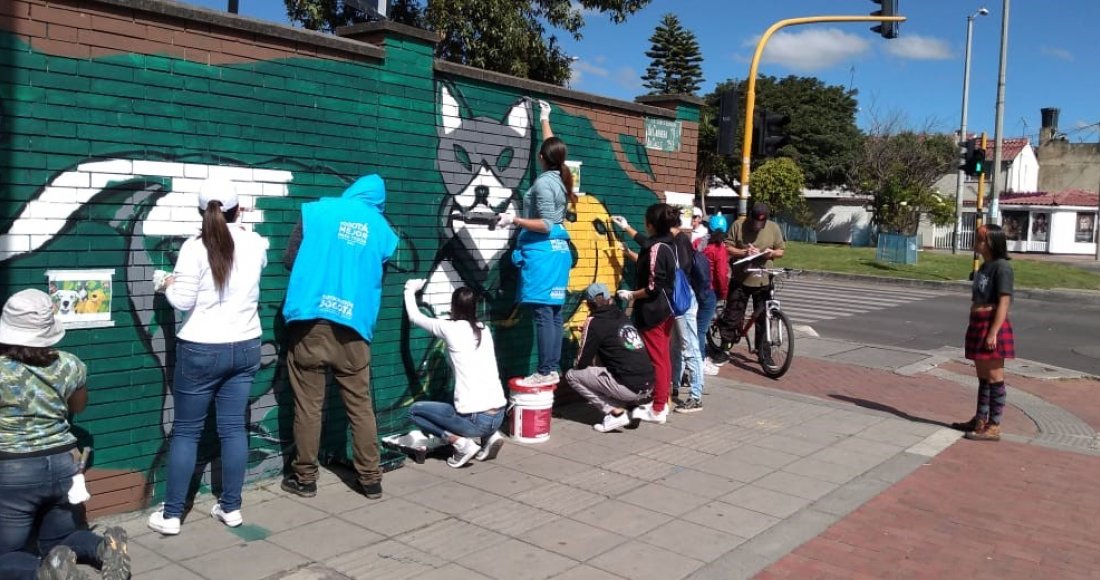 Con murales la ciudadanía plasma la filosofía de Bogotá Capital Animal en sus barrios