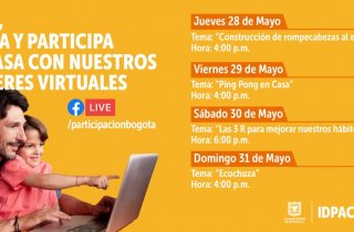 Crea, Juega y Participa en Casa con nuestros talleres virtuales