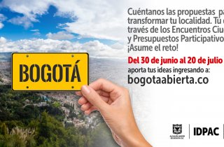 La localidad depende de ti, participa en los retos ciudadanos de Bogotá Abierta